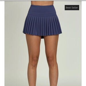 Goldhinge navy pleated tennis skirt